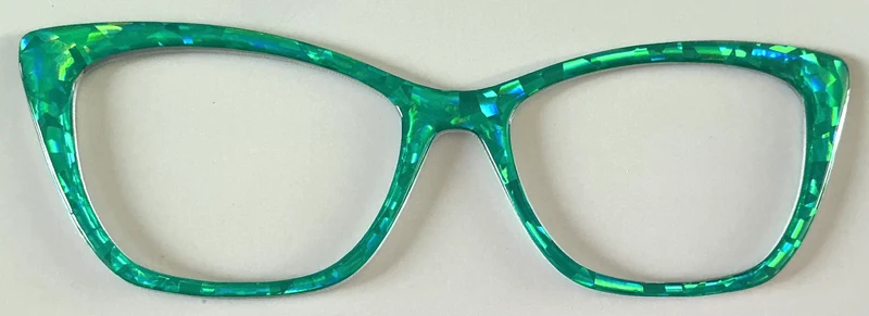 Wanda Topper; green pattern with shine finish