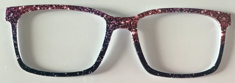 Kirby Topper; pink/black faux glitter fade