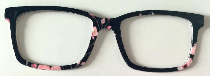 Kirby Topper; fabric; pink flowers on black