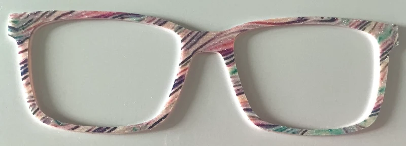 Kirby Topper; pink and purple diagonal stripes with glitter
