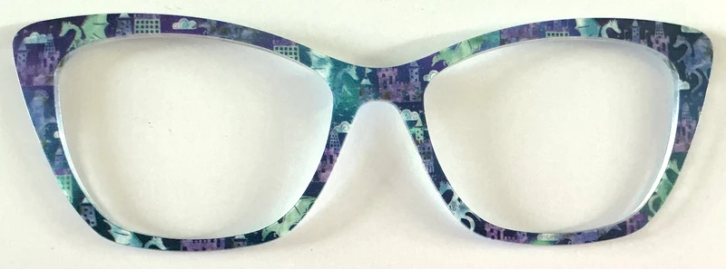 PAIR Wanda Topper; castles/dragons