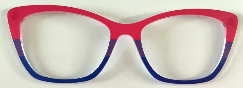 PAIR Wanda Topper; red/purple/blue stripe