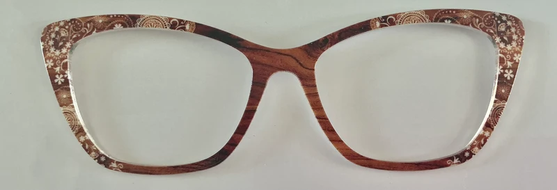 PAIR Wanda Topper; brown paisley vertical split