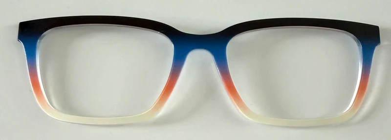 PAIR Larkin Topper; blue/orange/cream gradient