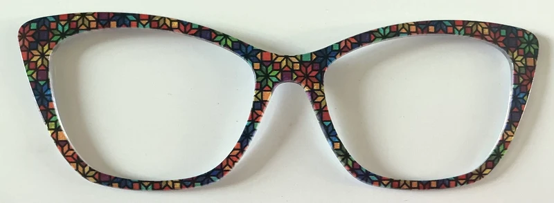 Wanda Topper; rainbow flowers on black