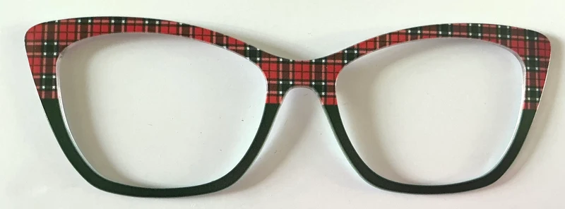 Wanda Topper; red and black plaid split