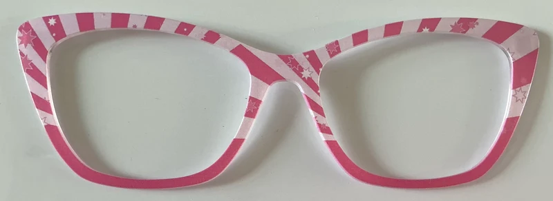 Wanda Topper; pink diagonal stripe split