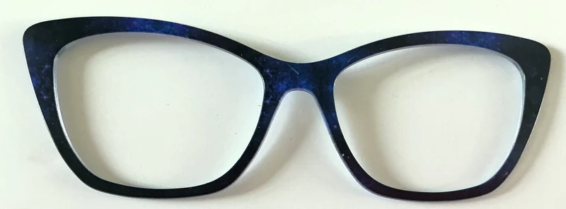 Wanda Topper; black and blue shooting stars