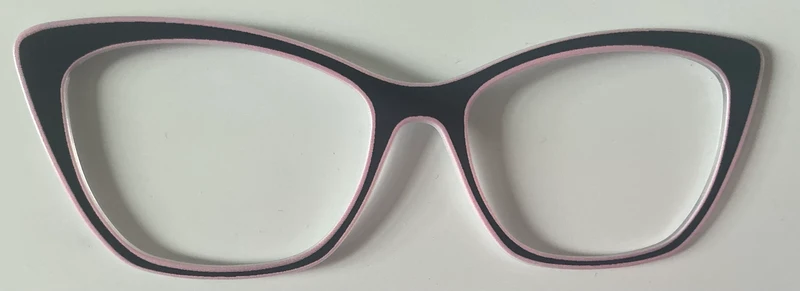 Wanda Topper; black with pink outline