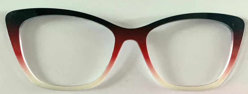 PAIR Wanda Topper; black/red/cream gradient