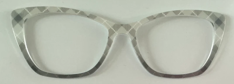 PAIR Wanda Topper; gray plaid gradient