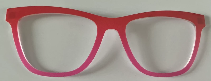 PAIR Harper Topper; red to pink gradient