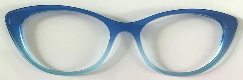 PAIR Ella Topper; Indigo to Sky Blue Crystal Gradient