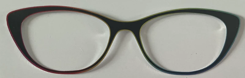 Ella Topper; Metal; black with rainbow outline