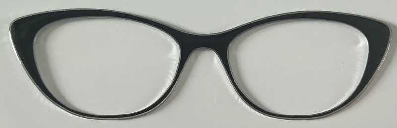 Ella Topper; Metal; black with silver outline