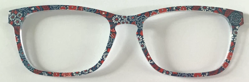 PAIR Casper Topper; blue and red floral design