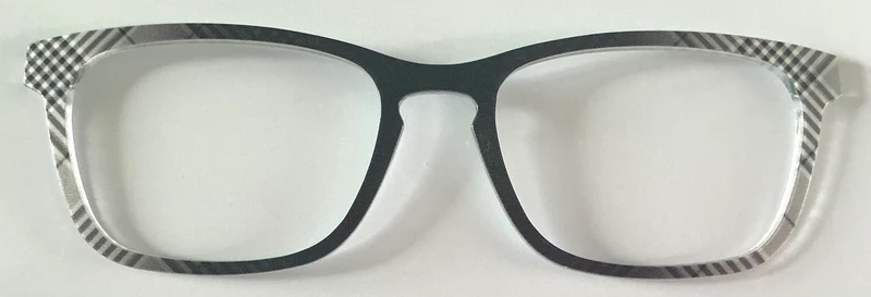 PAIR Casper Topper; black to gray and black diagonal plaid