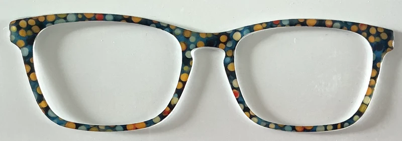 Casper Topper; gold and blue polka dots