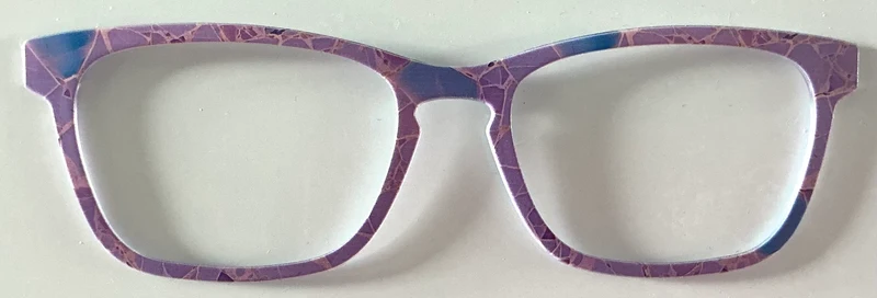 Casper Topper; purple and blue cracked design