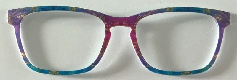 Casper Topper; magenta and blue marble design