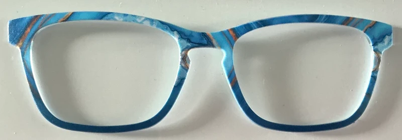 Casper Topper; blue and gold marble design