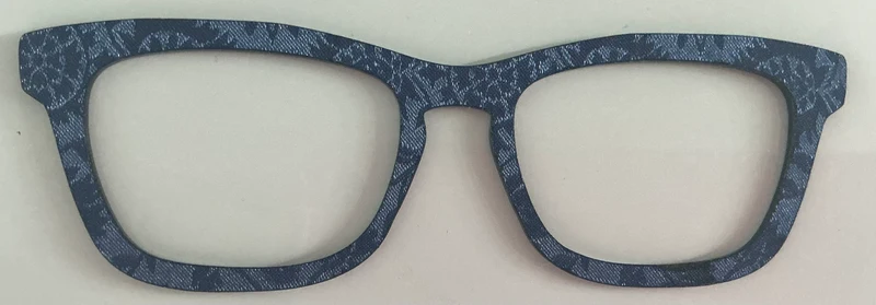 Casper Topper; Laser Nonna; blue foil paisley textured