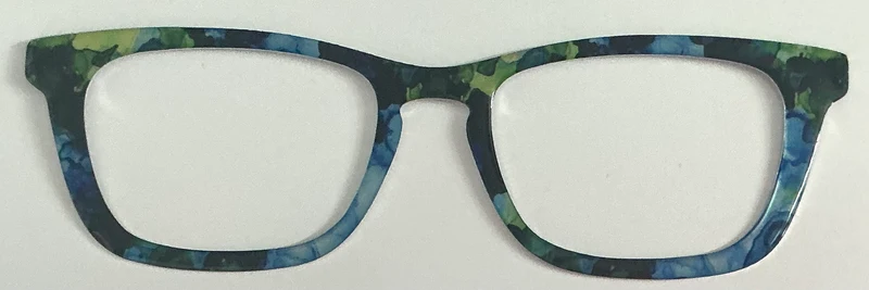 Casper Topper; Lea’s Metal Treasures; RESINED; blue;black;green smoke swirls