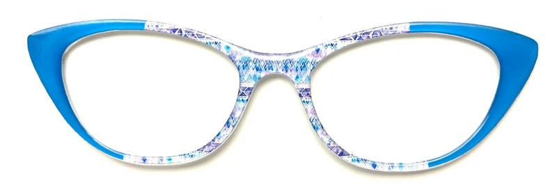 NEW Ella Topper; Framefetti; triangle pattern/blue vertical split