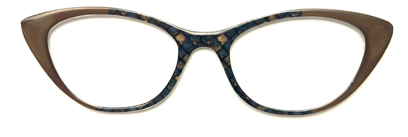 NEW Ella Topper; Framefetti; gold and black pattern/brown vertical split