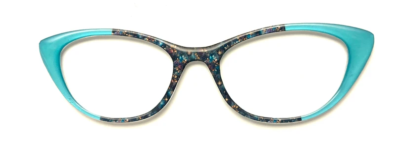 NEW Ella Topper; Framefetti; floral design on aqua vertical split