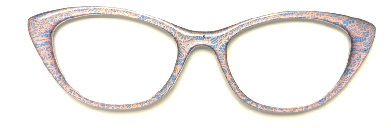 NEW Ella Topper; Framefetti; blue and peach paisley