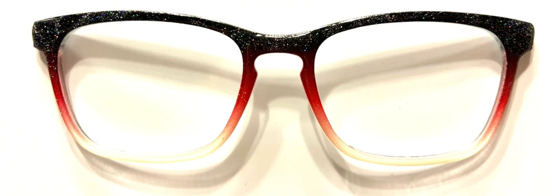 PAIR Casper Topper; black/red/cream gradient; RESINED