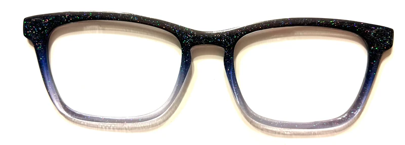 Casper Topper; black shimmer to gray gradient
