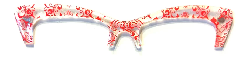 Wanda Brow Topper; translucent with red swirls
