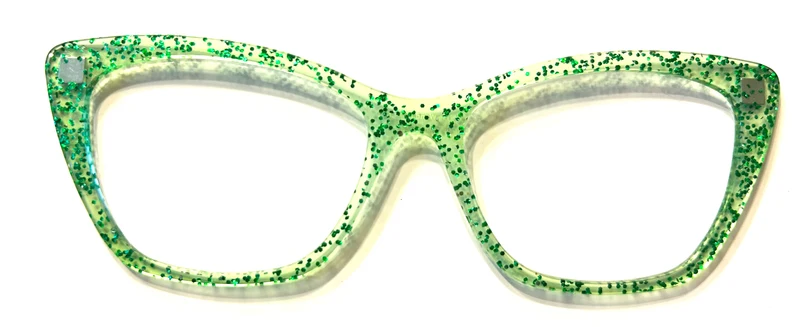PAIR Wanda Topper; green sparkle