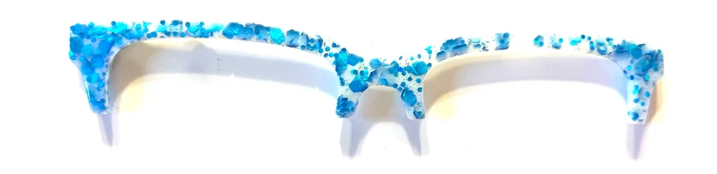 Larkin Brow Topper; blue chunky glitter