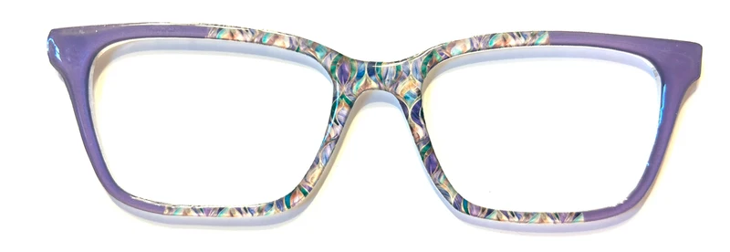 Larkin Topper; misc pattern/light blue vertical split
