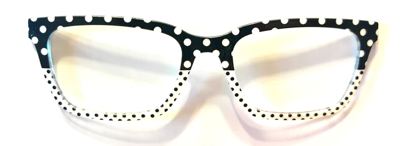PAIR Larkin Topper; black and white polka dot split