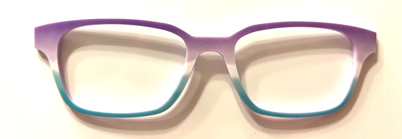 PAIR Finley Topper; purple and green tie dye gradient