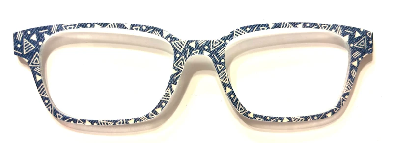 PAIR Finley Topper; white triangles on denim blue