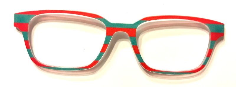 PAIR Finley Topper; red and green stripes