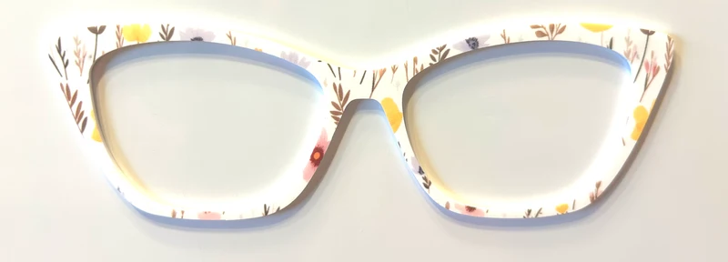 Wanda Topper; wildflowers on white