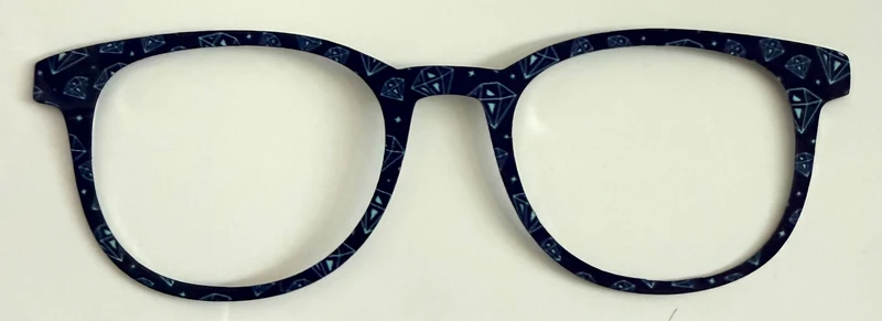 Reese Topper; Metal; blue diamonds