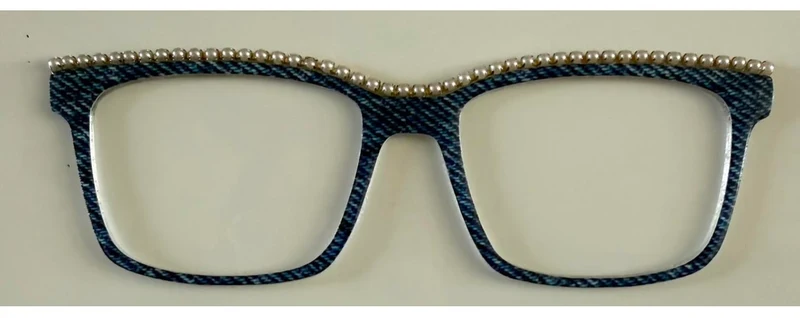 Kirby Topper; denim with pearls