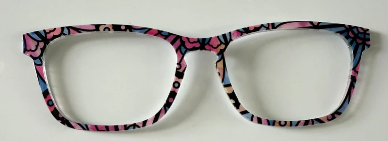 PAIR Casper Topper; purple/blue/black abstract flowers