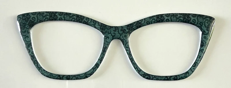 Wanda Topper; Framefetti; turquoise black lace