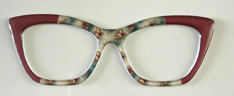 Wanda Topper; Framefetti; mauve/floral split