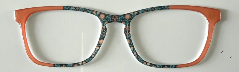 NEW Casper Topper; Framefetti; floral design/orange vertical split
