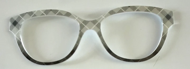 PAIR Quinn Topper; gray and black plaid gradient