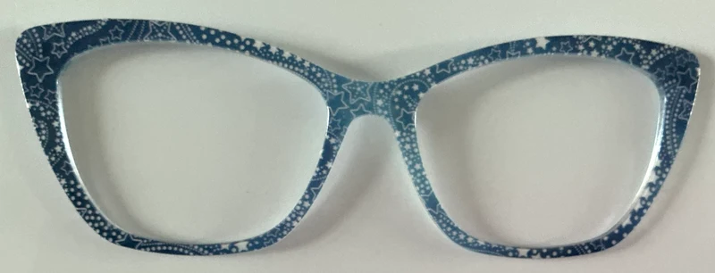 PAIR Wanda Topper; blue shooting stars